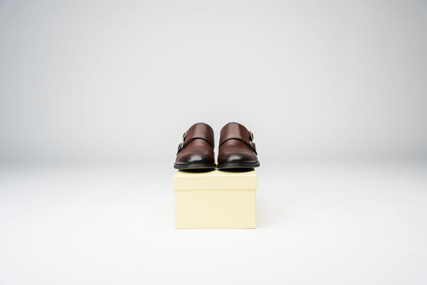 Monkstrap skor, brun