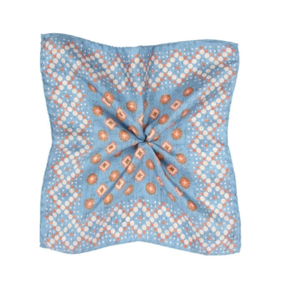 Bröstnäsdukar, ljusblå med prickar