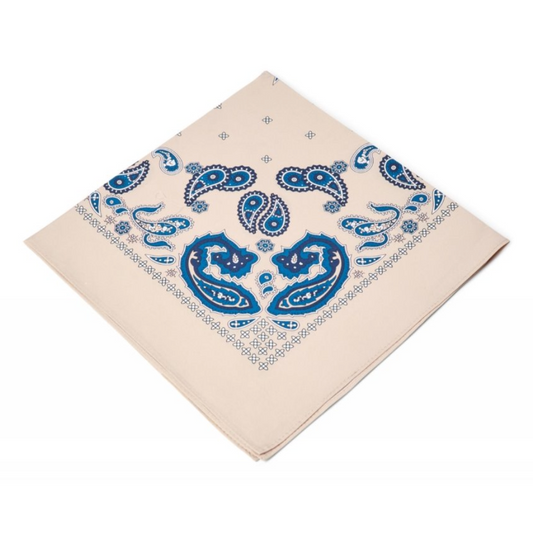 Halsduk, beige med paisley