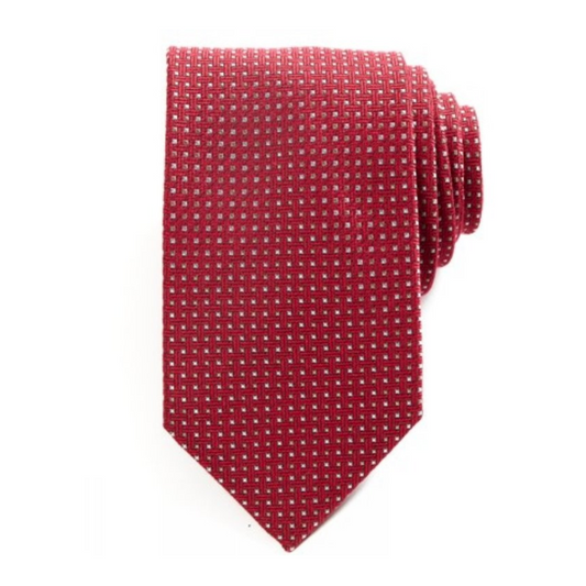 Slips, extra längd, röd med prickar