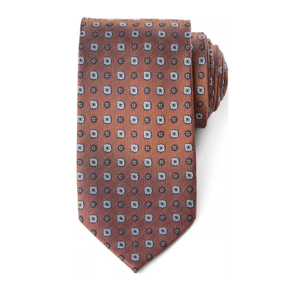 Slips, extra längd, brons med prickar